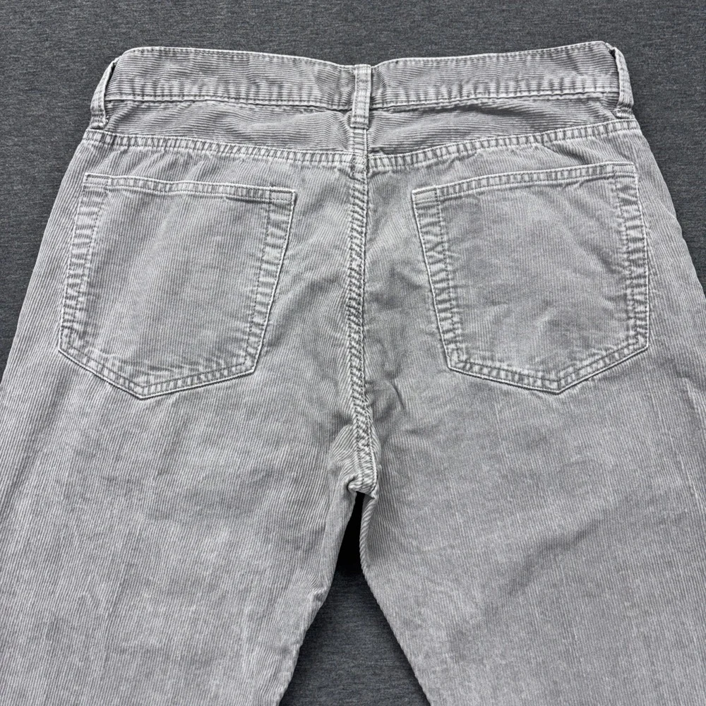 J.Crew Corduroy Pants Mens 31x34 Slim Straight Gray Pin Wale Workwear Outdoors